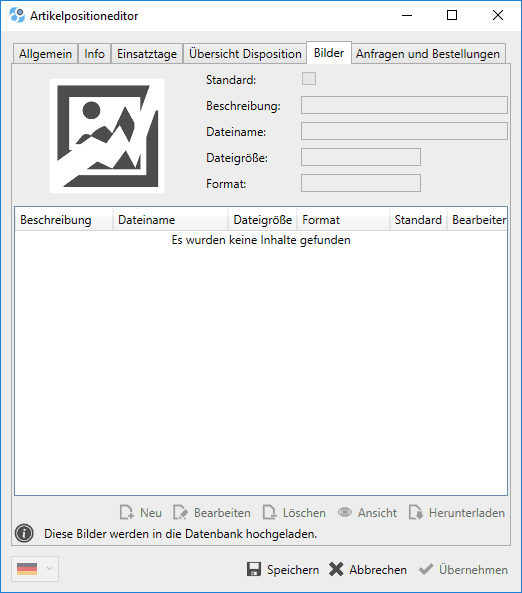 Vermietvorgang-Positionen-Position-Bilder