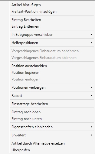 Jobtura-Position-Kontextmenue